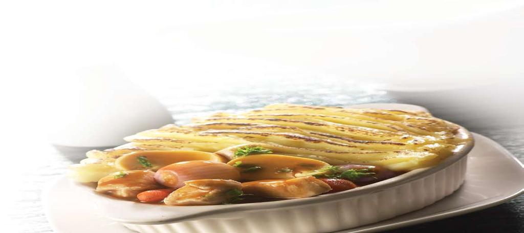 All-In-One Delights Hidangan Lazat Semua-Dalam-Satu Shepherd s Pie with Vegetables (6 servings) Ingredients For mashed potatoes: 3 potatoes, peeled and halved 3 cloves garlic, peeled For filling: 2