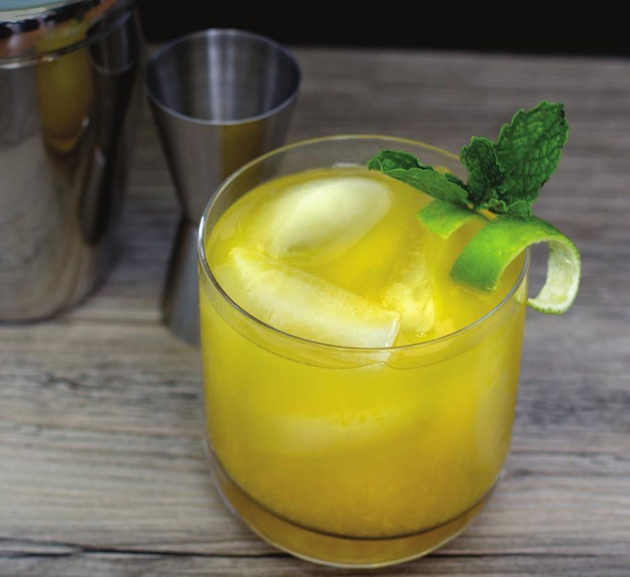 Mango Passion Fruit Gimlet 1 /3 cup Mango Passion Fruit Fruition 2 ounces vodka Juice from ½ lime ½ cup ice cubes 4 ounces unflavored seltzer water Lime or mint garnish (optional) 1.