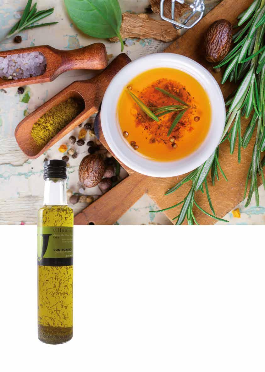 Flavoured Oils Our best oils are mixed with selected spices and nuts to make your cooking more creative. ALMOND/RED PEPPER: to dress salads, pasta, meat or fish.