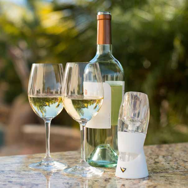 Essential White Wine Aerator Before the Vinturi White Wine Aerator, one could not aerate white wines without letting them sit and warm to room temperature.