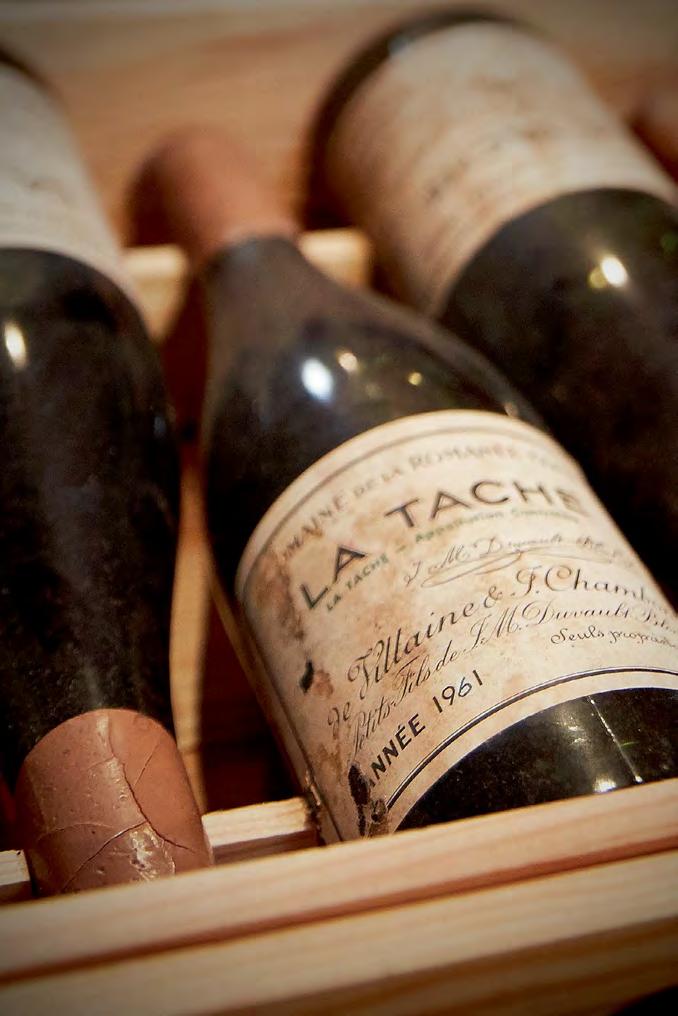La Tâche 1961 Domaine de la Romanée-Conti Côte de Nuits, Grand Cru Lot 55-56: The third digit on the labels has been painted out and pen-marked with a 6, Lot 55: 2 heavily damp-stained and scuffed