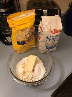 1 cup flour 1/4 cup of sugar Step 1: Preheat