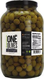 GLUTEN FREE Products ONE Pitted Manzanilla Olives 4.93oz ONE Pitted Gordal olives 4.93oz ONE Pitted Gordal Olives Flavored with anchoives 4.93oz ONE Chili Pepper Stuffed Gordal Olives 4.