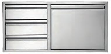 75" H 34-inch tall cabinet sits just below counter height 4 Full extension drawers behind