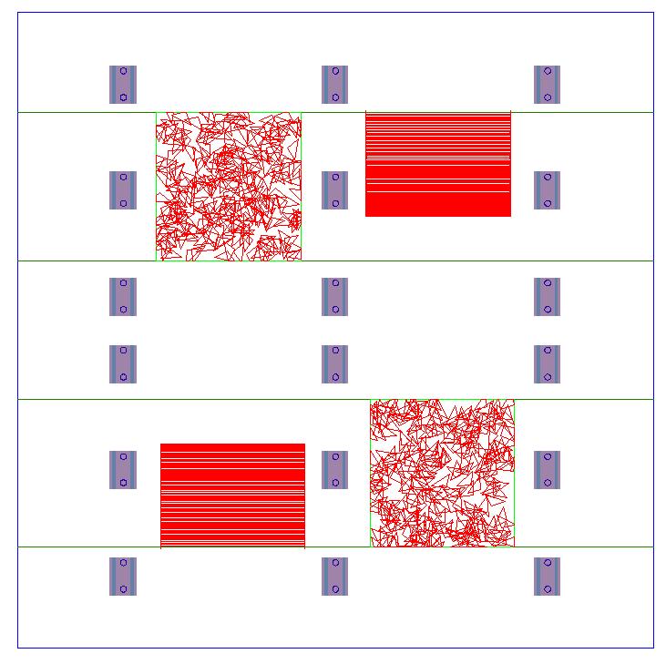 conductive sheet is previously adhered to a strip of the double-sided masking tape carefully such that few surface imperfections exist. Figure 1: AutoCAD representation of the experimental setup.