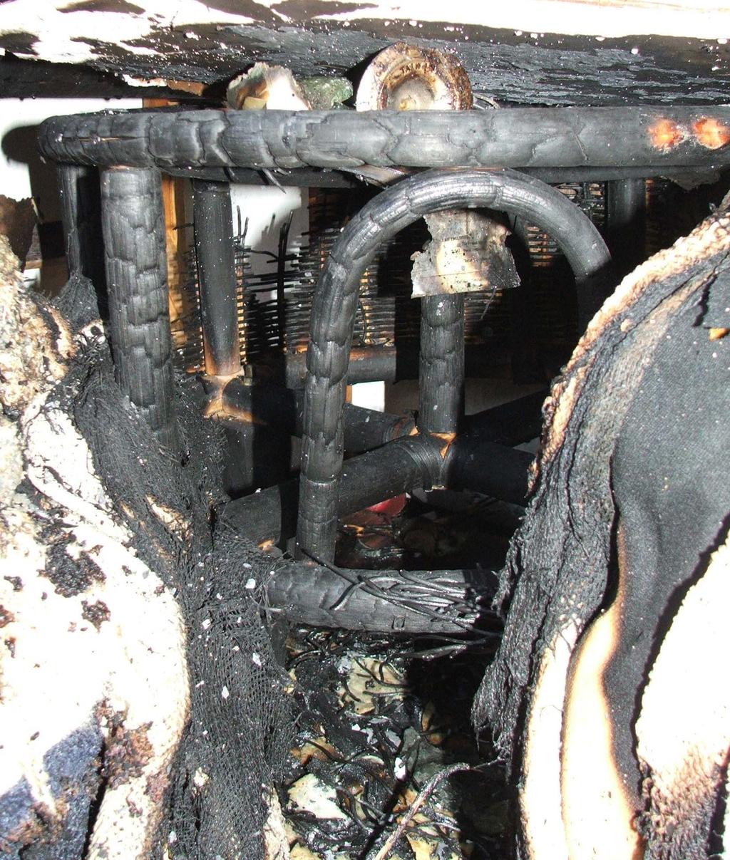 Area Ceiling badly burnt