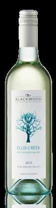 VINTAGE 2015 ELLIS CREEK SAUVIGNON BLANC Lifted aromas of fresh herbs and elderflower blossom. Crisp wine with white peach and lime flavours on the palate.