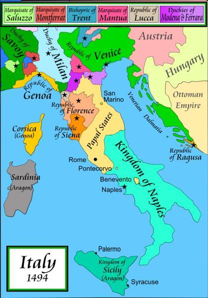 Before becoming a united country, Italy