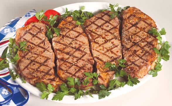 USDA Inspected Beef Custom Cut Boneless Rib Eye Steaks.