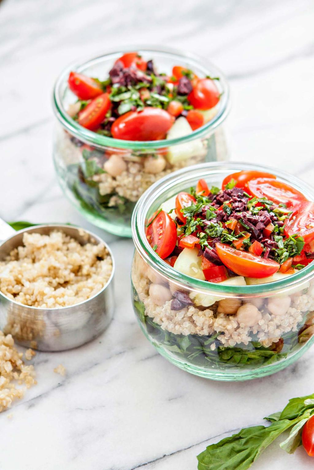 3. Tuscan Quinoa This filling Tuscan quinoa salad boasts all the benefits of the Mediterranean region. It s delicious hot or cold.