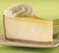 KEY LIME CHEESECAKE Baked Cheesecake flavoured with Key Lime