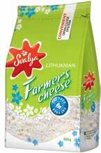 CONVENIENT OPEN-CLOSE SYSTEM Farmer s cheese SVALYA, 9% fat, 200 g Farmer s