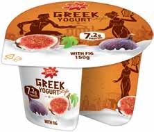 Produced with 3 x MORE MILK than in  AUTHENTIC Greek yogurt