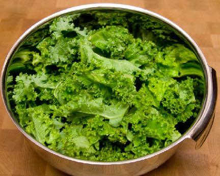 Veggies 101: All About Kale Step 4: Place the kale