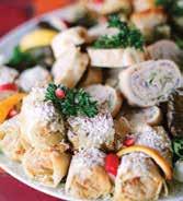 PARTY PLATTERS Our most popular finger foods, beautifully arranged and ready to serve. Mini (serves 6) 24 pieces (6 of each item)...$ 38 Small (serves 12) 48 pieces (12 of each item).