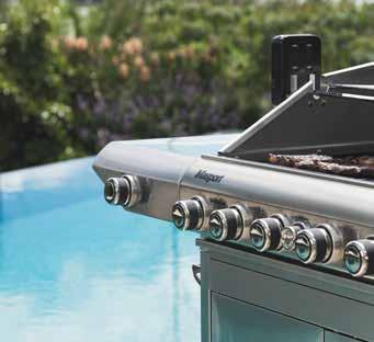 6 BURNERS Six premium 304 grade stainless steel main burners improve heat distribution over full cooking surfaces.
