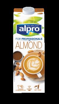 ALPRO ALPRO Alpro Oat Organic For Professionals Delicate, neutral taste that matches great with coffee Alpro almond For Professionals Delicious coffee with a