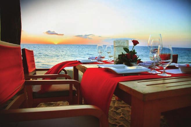 Dine in Intimate Settings Our tropical island hideaway and stunning ocean surroundings offer the perfect setting for romance.