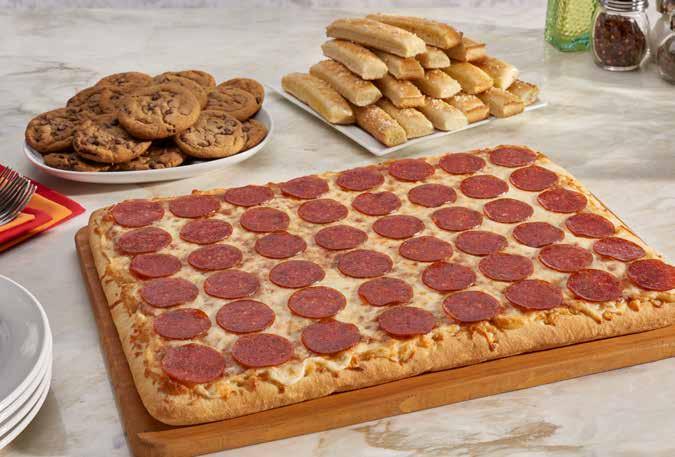A pizza feast for the whole family, including dessert! Makes one Big!