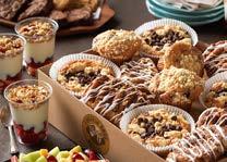99 An assortment of Breakfast Muffins & Assorted Pastries plus 6 Bagels with 1 Tub of Shmear, Honey Butter & Preserves (Serves 6-8) Bagels Baker s Dozen 10.