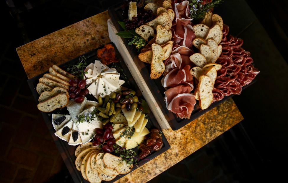 50 per piece of shrimp or oyster; $225 for a portion of 12 crab claws Wine Country Charcuterie with Artisan Cheeses, Cured Meats,