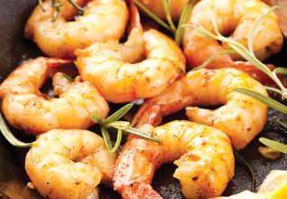 20 large KINGS shrimp, peeled and deveined 4 tbsp olive oil 1/2 cup white wine, good quality drinking wine 4 cloves garlic, minced 1/4 stick sweet butter 1 lemon, juiced 1/2 cup clam juice 2 tbsp