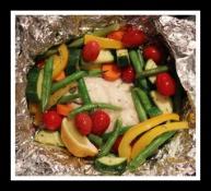 Meal In One Tilapia Meal In One *Points+ Value: 8 Calories: 395 Fat: 10 Carbs: 24 Fiber: 4 Protein: 39 Servings: 4 1 cup cherry tomatoes 1 summer squash, diced 1/2 pound green beans, trimmed and cut