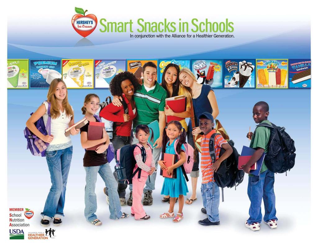 All products are approved by the Alliance for a Healthier Generation and the USDA as part of the Smart Snacks Program Working to make kids happier &