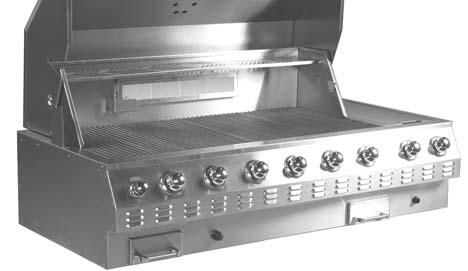 Grill Features 8450 Series 14 13 1 2 3 4 5 12 6 11 7 10 9 8 7 1. Grill Hood 2. Thermometer 3. Hood Handle 4. Side Burners 5. Control Knobs: Side Burners 6.