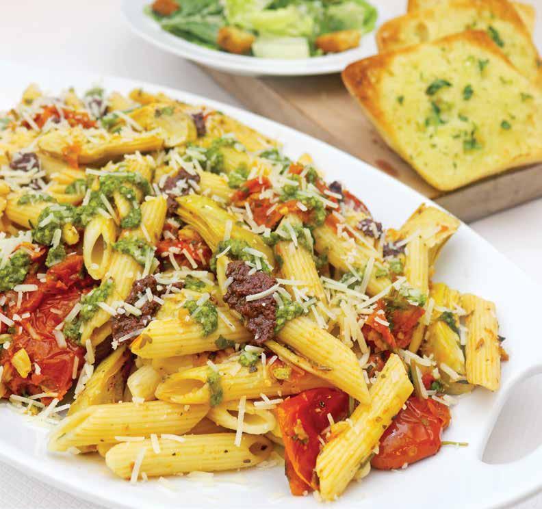 signature pastas Includes choice of Caesar or Spring Mix Salad and Garlic Bread Shrimp Capri 69.