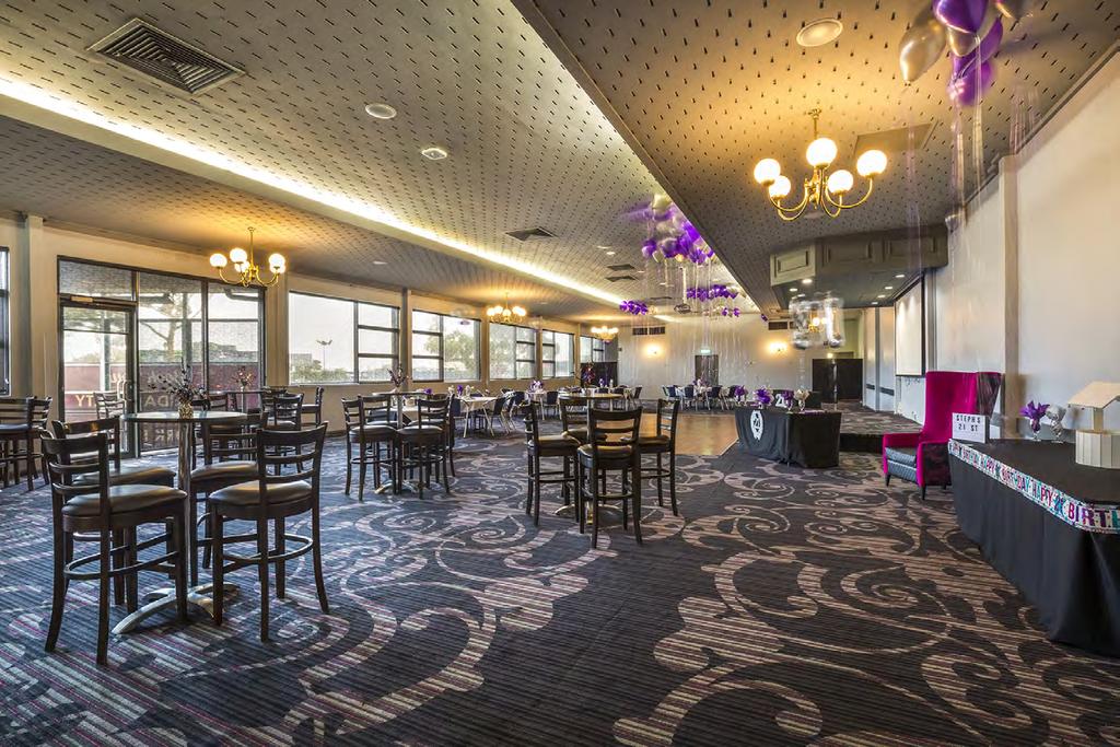 Function Rooms THE BANQUET ROOM With a large central dance floor, raised stage area, AV facilities, fully stocked bar and outdoor smoking terrace, The Banquet Room is perfect for everything from