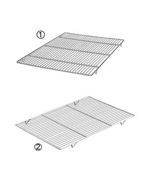 Wire grate with feet, stainless steel Code Désignation Lcm Wcm Hcm Kg 3332.60N 3 crosspieces 60 40 2, 0,92 3332.