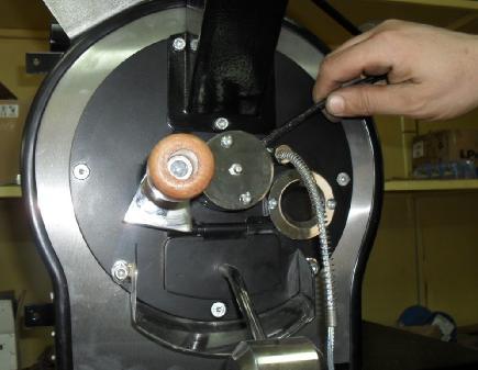Drum Adjustment Figure 20 Figure 21 Bearings that is show with number 1 is adjusted with the key that is shown by number 2 This Adjustment should be done while the machine is warm. C.
