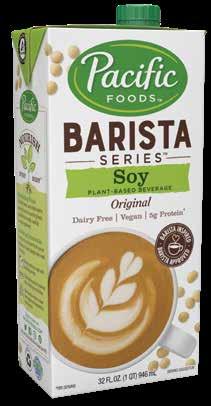 Soy Plant-Based Beverages 8 The best partner for chai and vanilla lattes Pairs well with all coffee Makes magic with Guatamala, Mexico and Peru Dairy Free Vegan 5g of Protein per Serving Gluten Free