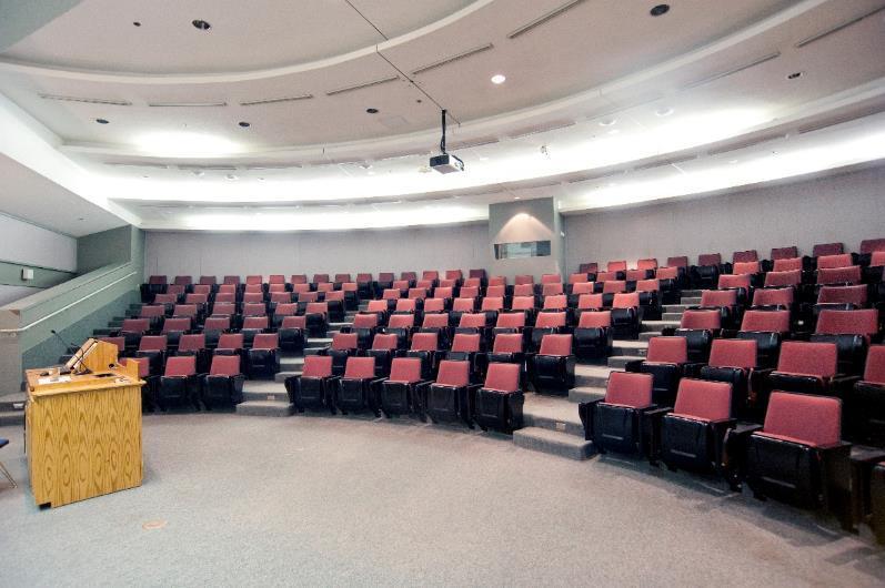 Rowntree Theatre Capacity 150 seats Style Tiered theatre seating with collapsible side desks Quantity 1 Rate $500*