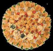 spanakopita, tiropita, cocktail quiches, mini pizza squares, spring rolls & sausage rolls 22.