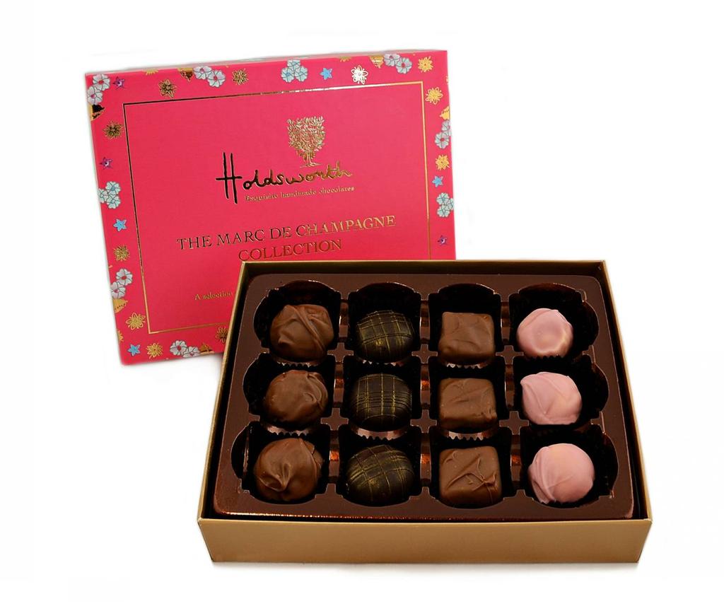 .. The Marc de Champagne Collection 160g of chocolates