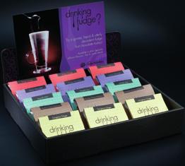 The Fudge Bar Drinking Fudge Sharing Squares Drinking Fudge Sachets Available to buy as individually wrapped single pieces. Ask us about stocking Trio Gift Boxes to up-sell your loose selection.