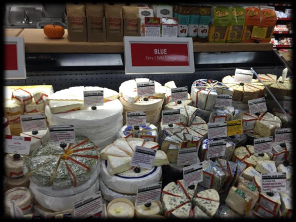 Three main formats U.S. Retailers offer Specialty Cheese: 1.
