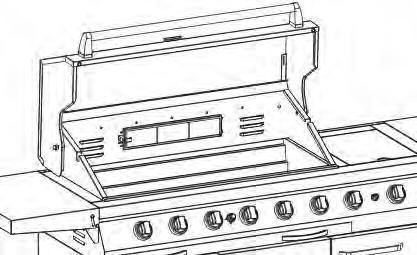 ASSEMBLY INSTRUCTIONS Step 8 Rear Burner Rear burner is only set for high position. You cannot adjust high and low flame. Do not use rear burner with other grill burners at the same time.