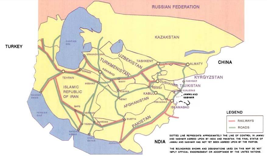 A) Central Asia China B) Central Asia Southern Asia Source: UN ESCAP http://www.unescap.
