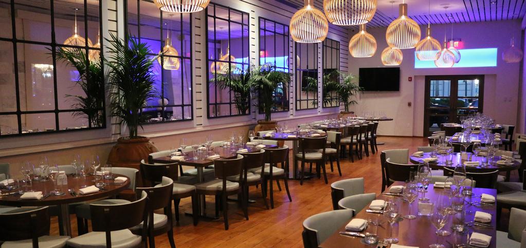 PRIVATE EVENT SPACES athena ROOM Athena is a bright and beautifully appointed Mediterranean-style private dining room adorned with honed marble and mirrored walls, lush Areca palm trees set in