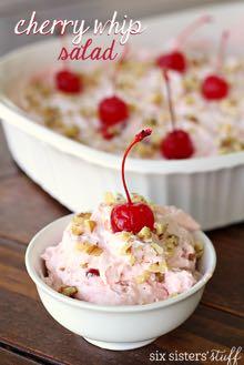 CREAMY CHERRY WHIP SALAD S I D E D I S H Serves: 15 Prep Time: 2 Hours 10 Minutes Cook Time: 3 ounces cream cheese (softened) 1 (14 ounce) can sweetened condensed milk 1 (21 ounce) can cherry pie