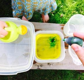 Color mixing water play This activity proves that