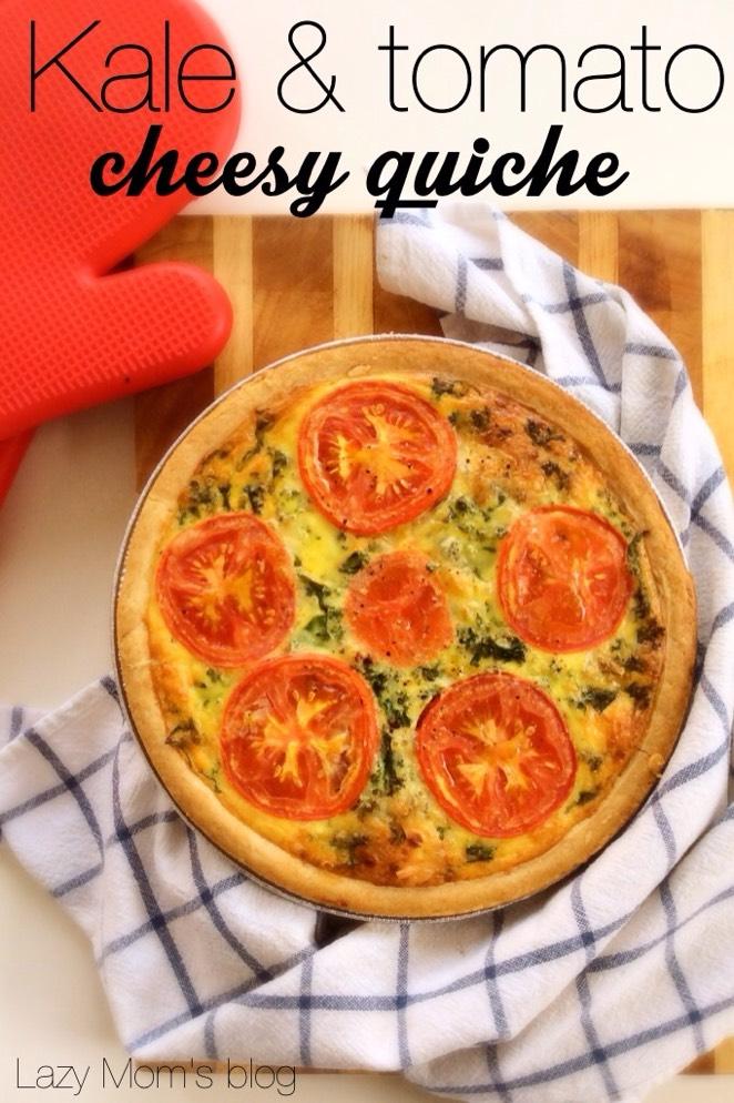 Kale and tomato cheesy quiche This cheesy quiche is a perfect, nutritious weekday dinner, full of calcium, potassium and vitamin C. Healthy food never tasted so good!