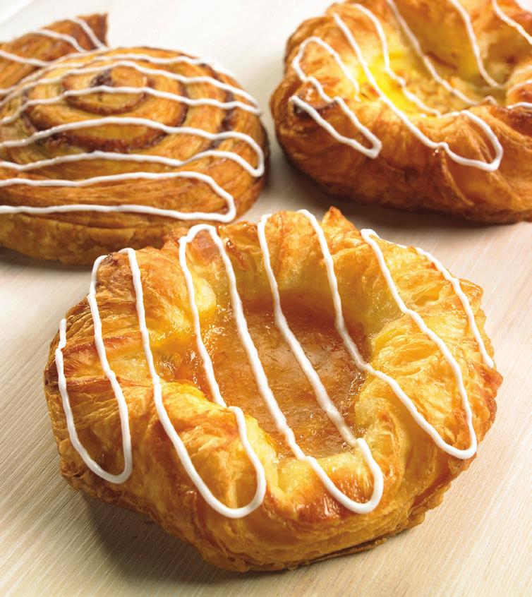 Royal Danish Selection Scrumptiously sweet layers of Danish pastry filled with either spicy cinnamon, delicious apricot, or sweet vanilla with hazelnuts 2