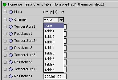 Step 3: - Go into the property sheet - Select the table that to write to. Only table 1 to table 8 are for user customizable.