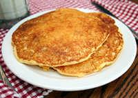 Bacon and Cheddar Corn Pancakes Serve these pancakes with maple syrup for breakfast or brunch. For dinner, use a milk gravy or a cheddar sauce. This recipe calls for corn kernels.