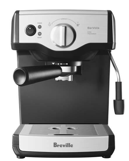 Know your Breville Espresso/Cappuccino Machine Operating your Breville Espresso/Cappuccino Machine Before Using Your Espresso Machine Preparing the Coffee Place the 1 or 2 cup filter into the filter