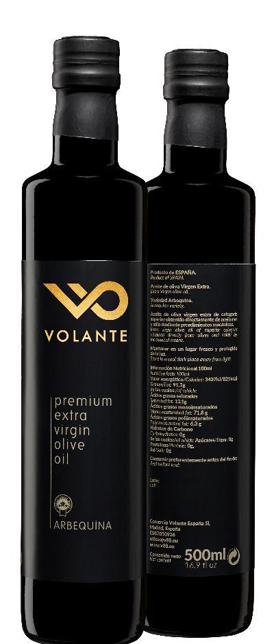 Volante Premium Extra Virgin olive oil Our early harvest Premium olives are received at the mill within 30 minutes from being harvested and they are immediately milled to maintain full quality and